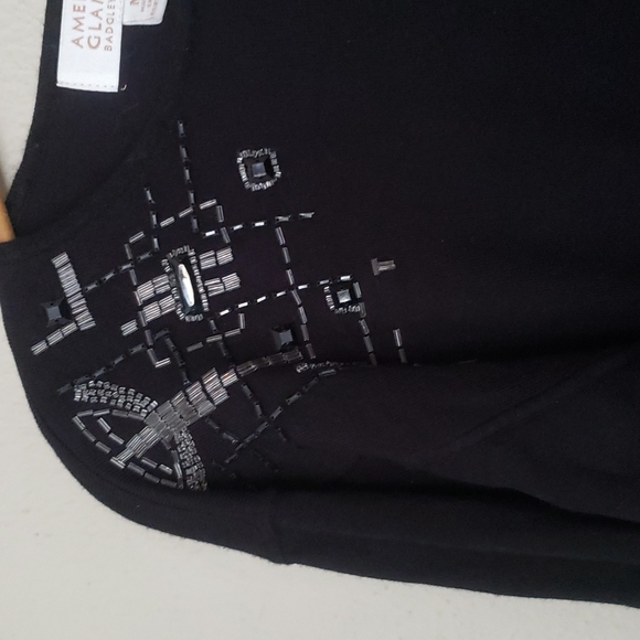 SEXY Classy Vintage Bling Black  Sweater American Glamor M - Picture 2 of 9